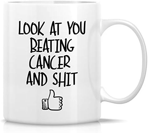 ספל מצחיק-תראה אותך מכה סרטן 11 עוז קרמיקה תה קפה ספלים-מצחיק, מוטיבציה , מחמאה, השראה סרטן הישרדות התאוששות מתנות לחברים, עמית לעבודה