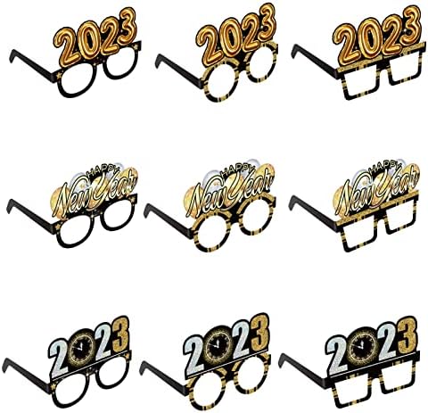 2023 משקפי ראייה לשנה החדשה 9 יח '2023 שנה אקס אספקת מפלגה שנה טובה מסגרות 2023 משקפי ראייה אבזרי צילום
