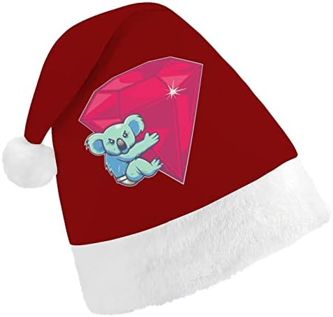 קואלה דוב חג המולד כובע סנטה כובע מצחיק חג המולד כובעי חג מסיבת כובעי עבור נשים / גברים