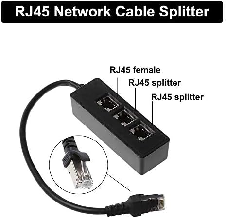 RJ45 כבל מפצל Ethernet, RJ45 1 זכר עד 3 x מתאם מפצל אתרנט LAN נשי/כבל רשת מתאים סופר CAT5, CAT5E, CAT6, CAT7 LAN מתאם מחבר שקע Ethernet