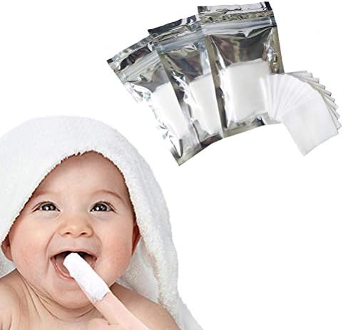 Zmmyr 120 pcs שיני תינוקות גזה רכה אצבע נקייה לניקיון חלב היגיינת הפה ניקוי למשך 0-2 שנים
