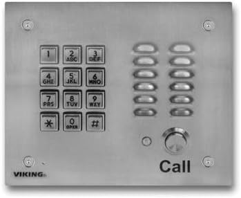 Viking Electronics VK-K-1700-3EWP SS טלפון ללא ידיים עם כרית מפתח-חדש-תיבה לבנה-VK-K-1700-3EWP